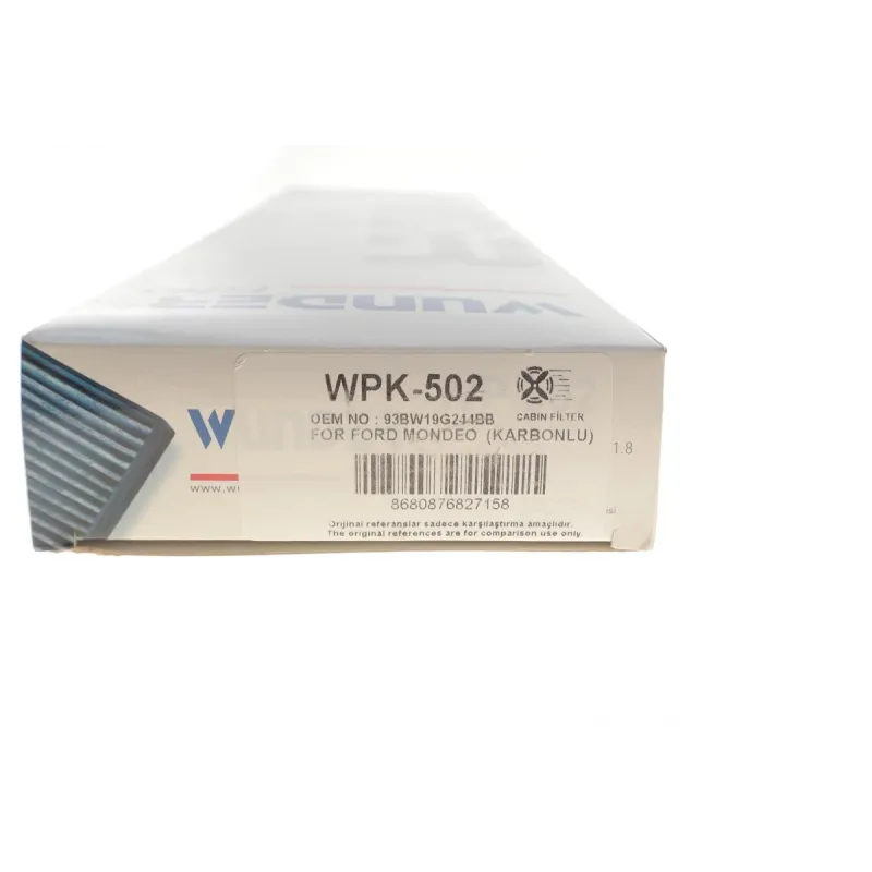 Фільтр салону вугільний WUNDER FILTER WPK 502 для Ford Mondeo 1993-2007, Cougar 1998-2001, 511x100x30 мм