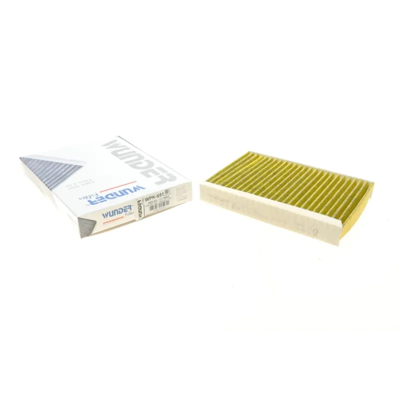 Фільтр салону вугільний WUNDER FILTER WPK 651 для Fiat 500L/500X, Jeep Compass/Renegade, 220x167x30 мм