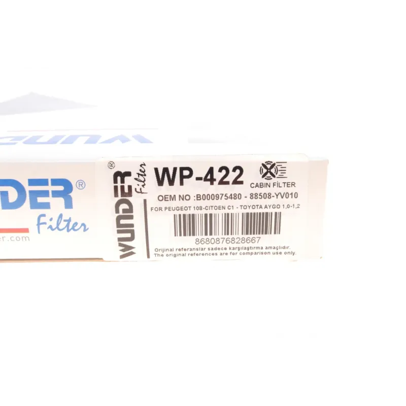 Фільтр салону WUNDER FILTER WP 422 для Citroen C1 II, Peugeot 108, Toyota Aygo 1.0/1.2 2014-
