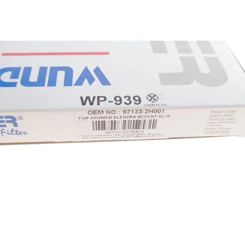 Фільтр салону WUNDER FILTER WP 939 для Hyundai Accent III/i30, Geely Emgrand 7