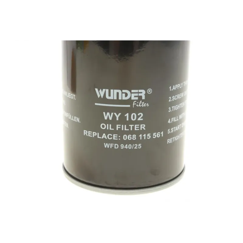 Фільтр масляний WUNDER FILTER WY 102 для Audi 100, VW Golf, Seat Ibiza