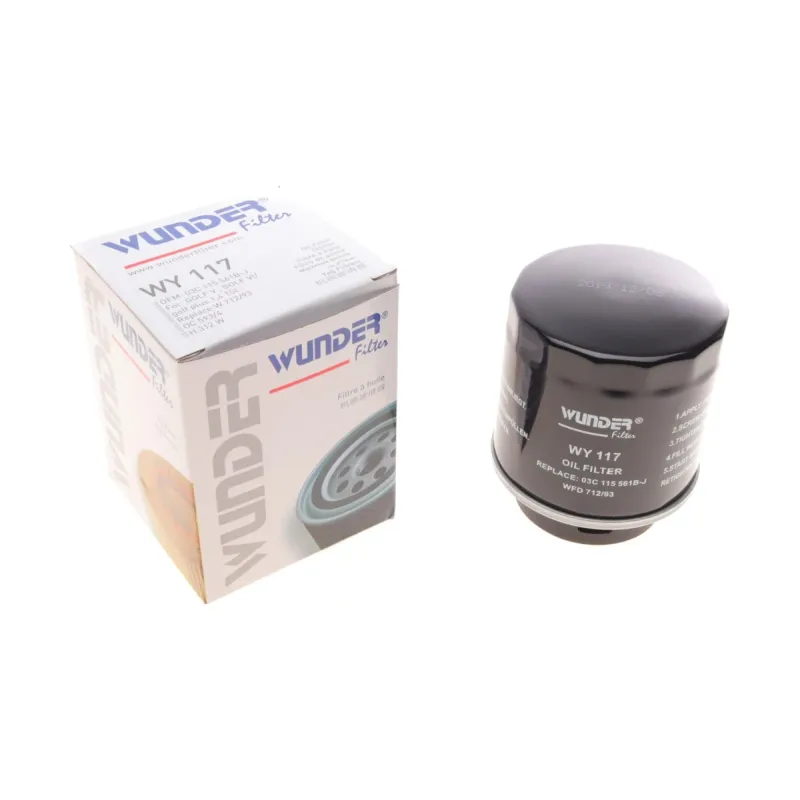 Фільтр масляний WUNDER FILTER WY 117 для VW Golf 1.2/1.4 TSI, Jetta 1.4 TSI, Passat 1.4 TSI, діаметр 76 мм