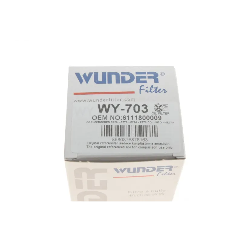Фільтр масляний WUNDER FILTER WY 703 для Mercedes-Benz C-Class W203/W204, E-Class W210/W211, Vito, Sprinter
