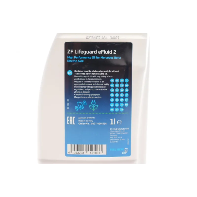 Олива АКПП ZF Lifeguard eFluid 2 0671.090.534 (1л) для Porsche PDK
