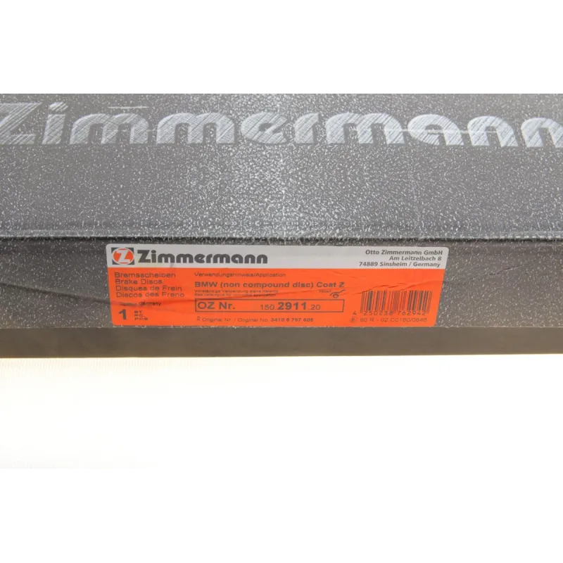 Диск гальмівний передній ZIMMERMANN 150.2911.20 для BMW 3 (F30/F80) 370x30 мм