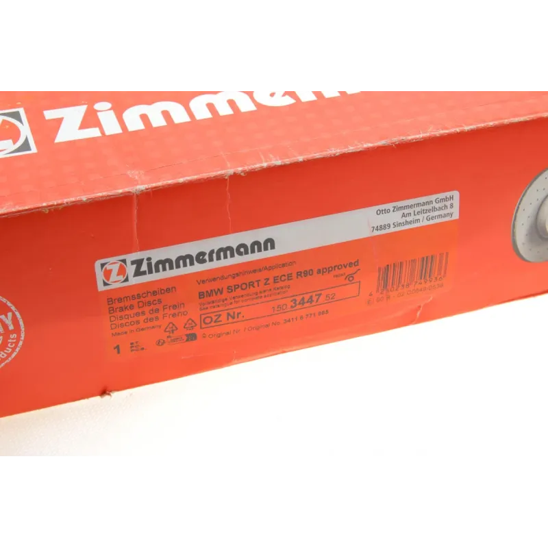 Диск гальмівний передній ZIMMERMANN 150.3447.52 для BMW X5 E70/X6 E71 332x30 мм