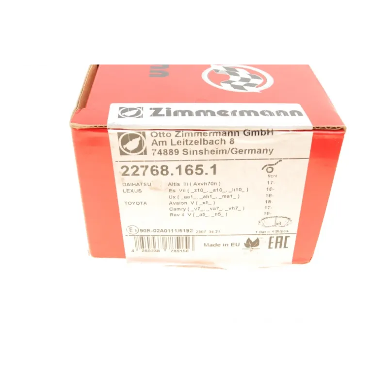 Колодки гальмівні (передні) Toyota Camry 17-/Rav4/Lexus ES/UX 18- (Akebono)