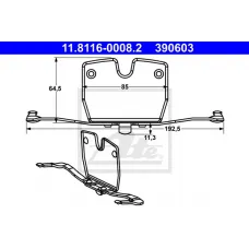 Планка супорта (переднього) прижимна (к-кт) BMW 7(F01-F04)/X5(F15/F85)/X6(E71/F16) 5.0i 08- (ATE)