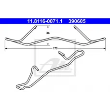 Планка супорта (переднього) прижимна (к-кт) VW Caddy III 1.2-2.0TDI 04-15 (Teves)