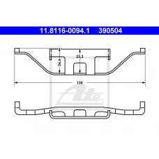 Планка супорта (заднього) прижимна (к-кт) BMW 3 (E46) 5 (E60)/7 (E38)/X5 (E53) 2.0-5.4 90-10 (Ate) M54/M57/M60/M62