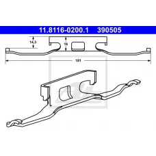 Планка супорта (переднього) прижимна MB Sprinter/Vito/VW LT (Ate)