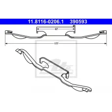 Планка супорта (переднього) прижимна Ford Mondeo/BMW 3 (E36)/Volvo XC70C 98- (Ate)