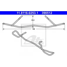 Планка супорта (переднього) прижимна MB C-class (W202) 93-00/E-class (W210/W211) 95-08 (Ate)