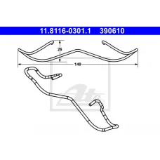 Планка супорта (переднього/заднього) прижимна Renault Megane II 02-09 (Ate)