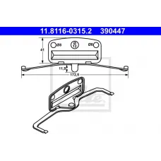 Планка супорта (переднього) прижимна (к-кт) BMW 7 (E65/E66/E67) 01-08 (Ate)