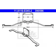 Планка супорта (переднього) прижимна Ford Connect/VW Passat/Audi (к-кт)