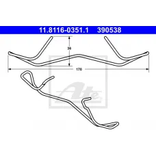 Планка супорта (переднього) прижимна VW Caddy III 05-15 (Ate)