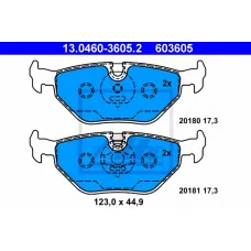 Колодки гальмівні (задні) BMW 3 (E36/E46) 90-07 (Ate)