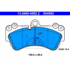 Колодки гальмівні (передні) Porsche Cayenne 02-10/VW Touareg 02-18/MB G-class (W463) 18-