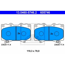 Колодки гальмівні (передні) Toyota Land Cruiser 100 98-07/Prado 02-10/Lexus LX 98-08