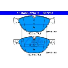 Колодки гальмівні (передні) BMW 5 (F07/F10/F11) 09-17/6 (F06/F13) 11-18/7 (F01/F02/F03/F04) 08-15 (Ate)