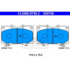 Колодки гальмівні (передні) Toyota Land Cruiser 100 98-07/Prado 02-10/Lexus LX 98-08