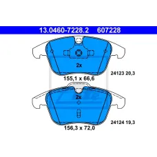 Колодки гальмівні (передні) Ford Mondeo/Galaxy/S-Max/Volvo XC70/V70/S80 07-16/V60/S60/Land Rover 11- (Ate)