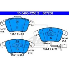 Колодки гальмівні (передні) Audi A4/A5 07- (Ate) (з датчиком)
