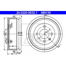 Барабан гальмівний (задній) Seat Cordoba/VW Polo  93-05 (100x50;5)