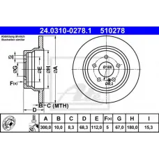Диск гальмівний (задній) MB E-class (W211/W212/S211/S212) 02- (300x10) PowerDisc