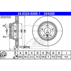 Диск гальмівний (передній) BMW 1 (E81-82/E87)/3 (E90-E93) 05-13/X1 (E84) 09-15 (330x24) PowerDisc
