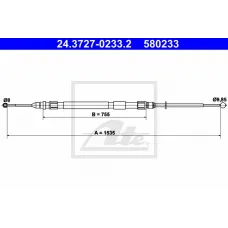 Трос ручника BMW 3 (E90) 04-11 (1535/755mm)