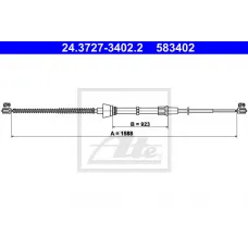 Трос ручника Skoda Fabia/VW Polo/Seat Ibiza 08- (L=1588mm)