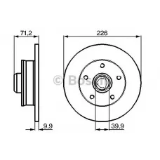 Диск гальмівний (задній) VW Golf III/Passat B3/B4 91-99 (226x9.9)