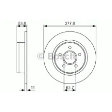 Диск гальмівний (задній) Ford Connect 02- (277;8x11)