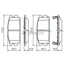 Колодки гальмівні (задні) Hyundai Terracan 01-06