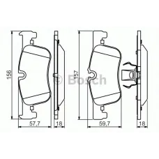 Колодки гальмівні (передні) BMW 1 (F20/F21) 11-/2 (F22/F23/F87) 14- B38/B47/N13/N47