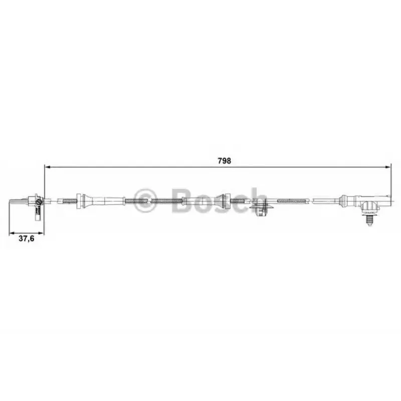 Датчик ABS (передній) Citroen C1/Peugeot 107 1.0/1.4HDi 01- (L=801mm)