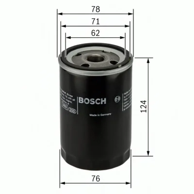 Фільтр масляний MB (W124/W126/W201) 2.0E/2.6E