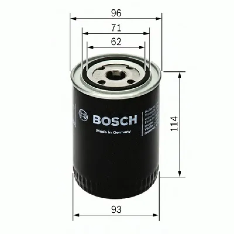 Фільтр масляний VW Passat/Audi A4/A6/A8 2.4-3.0 91-05 (h=114mm)