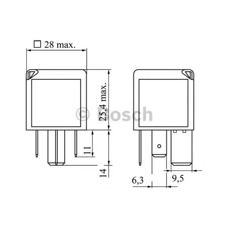 Реле обігрівача скла VW Caddy/Passat 85- (12V)