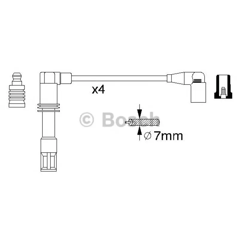 Провід запалювання VW Caddy II 1.4i 00-04 (к-кт)