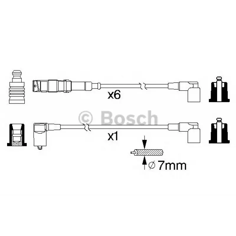 Проводи запалювання MB E-class (W124)/G-class (W463) 2.6/3.0E 90-97 (к-кт)