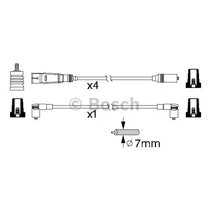 Проводи запалювання VW Caddy II 1.6 95-00 (к-кт)