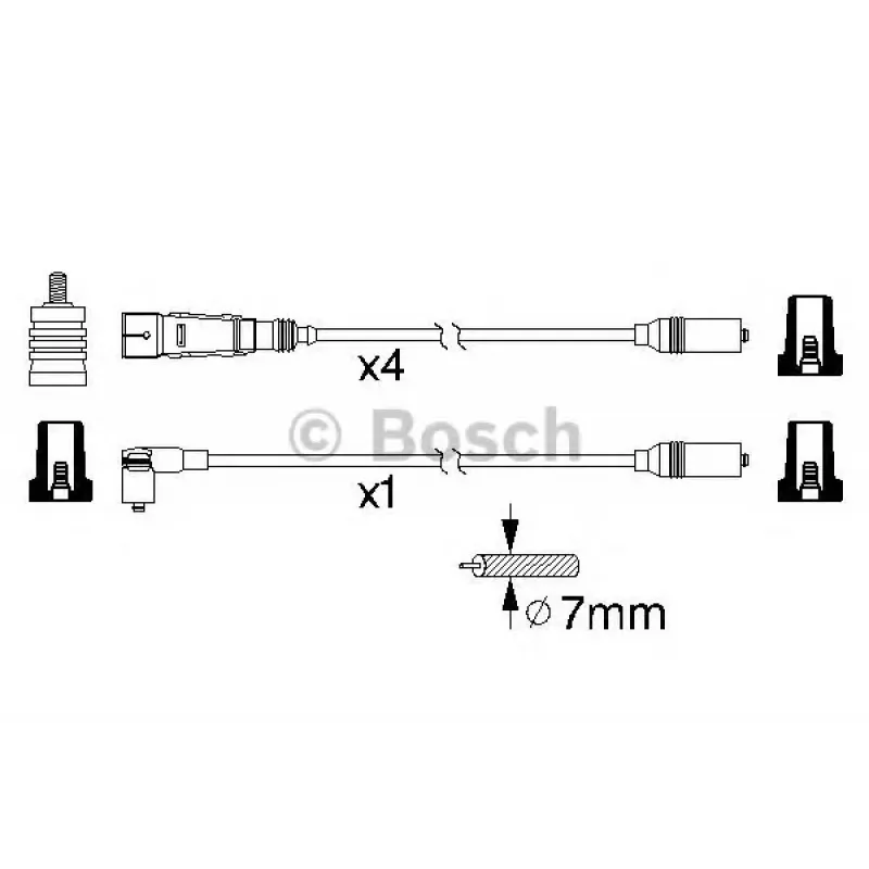 Кабелі запалювання VW Golf/Passat 1.8/2.0 91-02 (к-кт)