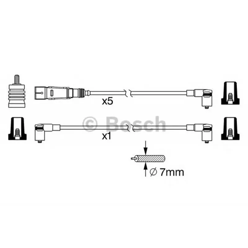 Проводи запалювання Audi 80/100/200/VW Passat/T4 2.0-2.5 90-03 (к-кт)