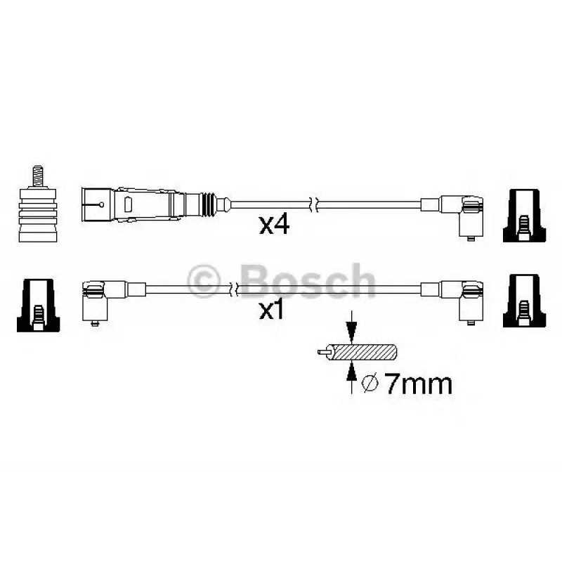 Проводи запалювання Skoda Felicia/VW Golf III 91-01 (к-кт)