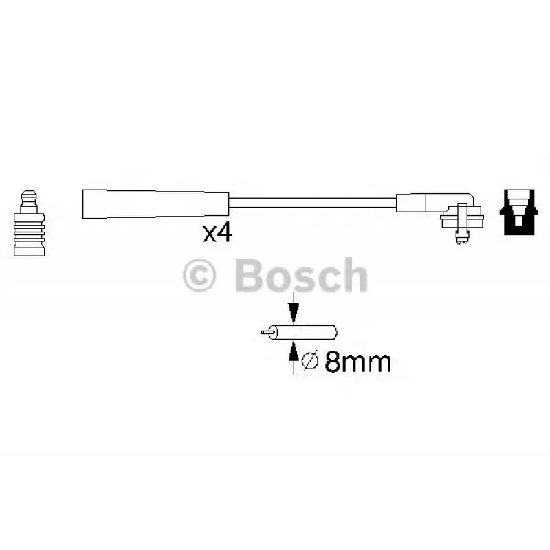 Провід запалювання Ford Escort/Fiesta 1.1/1.3 88-95/Galaxy 2.3 97-06 (к-кт)