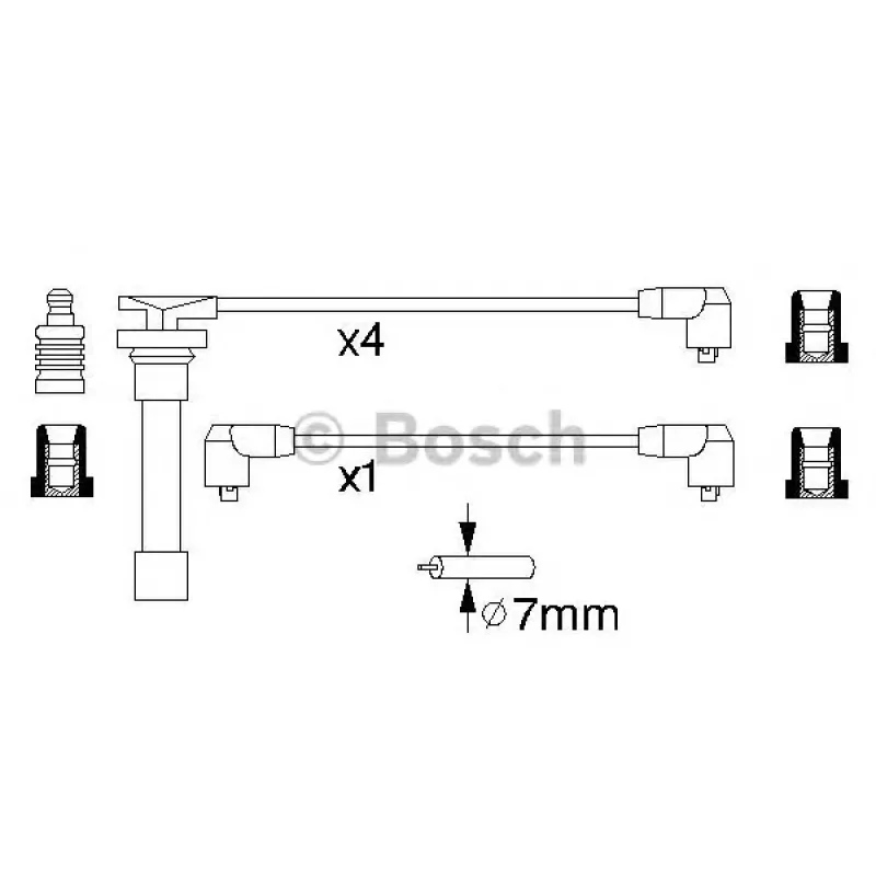 Провід запалювання Nissan Primera/Sunny 1.4/1.6 90-96 (к-кт)