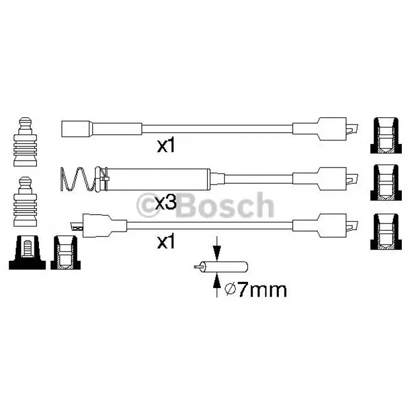 Провід запалювання Opel Kadett 1.8/2.0i -91 (к-кт)